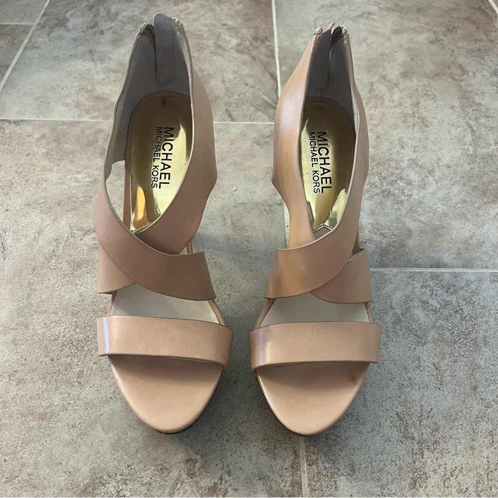 Michael Kors Tan Leather Strappy Heels